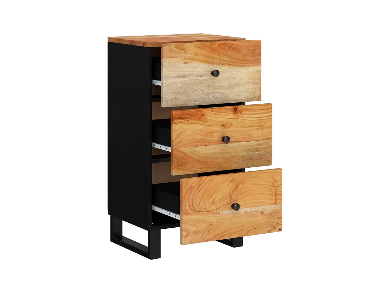 Buffet avec 3 tiroirs 40x33,5x75 bois massif d'acacia