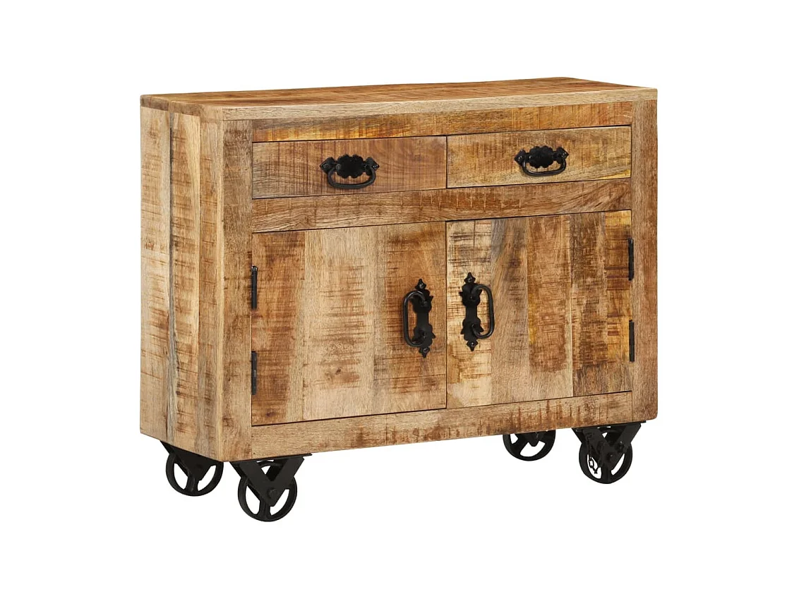 Buffet 80x30x65 bois de manguier brut massif