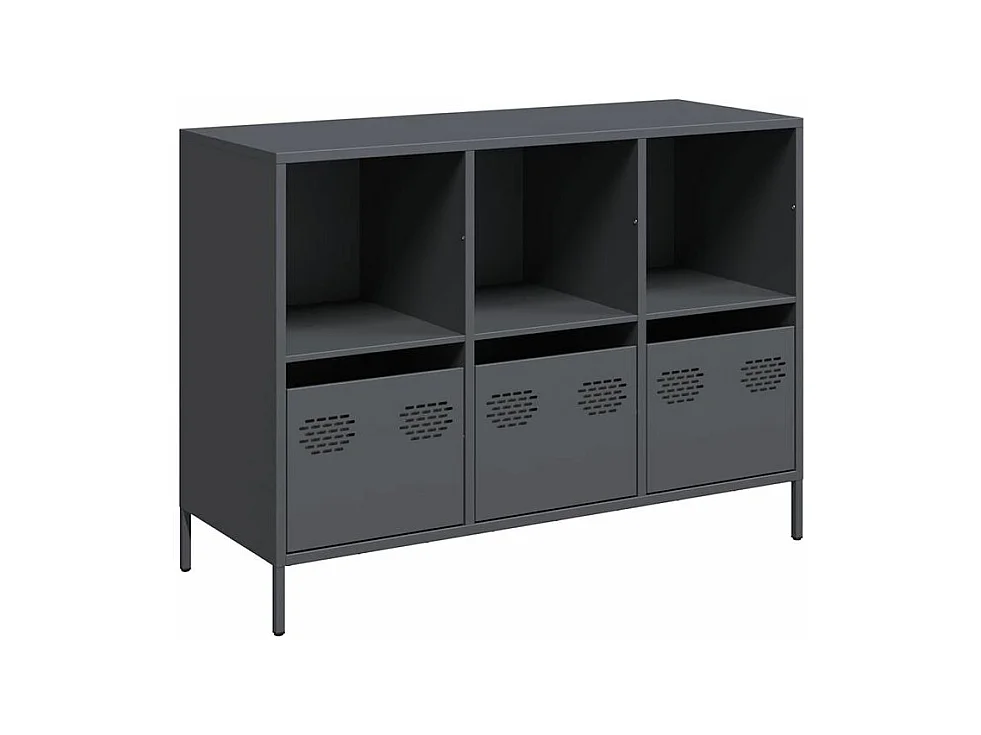 Buffet anthracite 101,5x39x73,5 acier laminé à froid