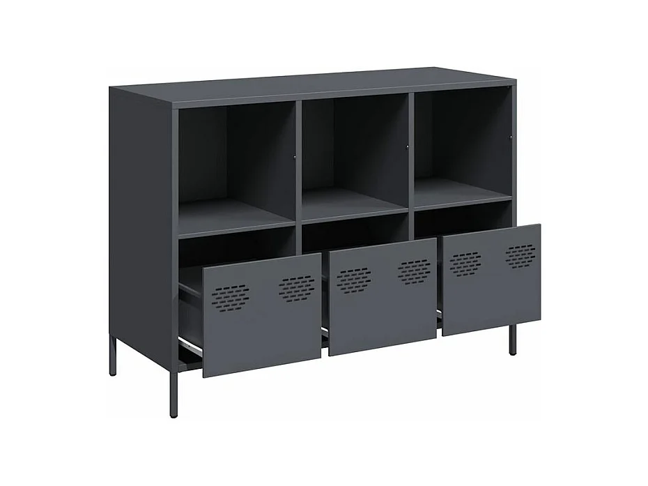 Buffet anthracite 101,5x39x73,5 acier laminé à froid