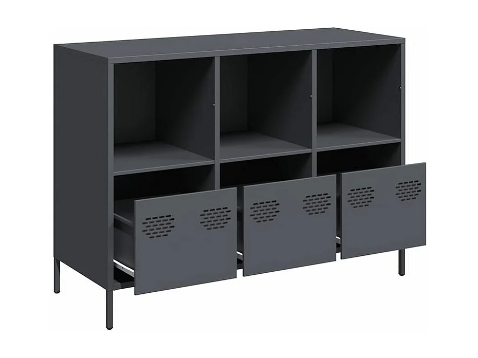 Buffet anthracite 101,5x39x73,5 acier laminé à froid