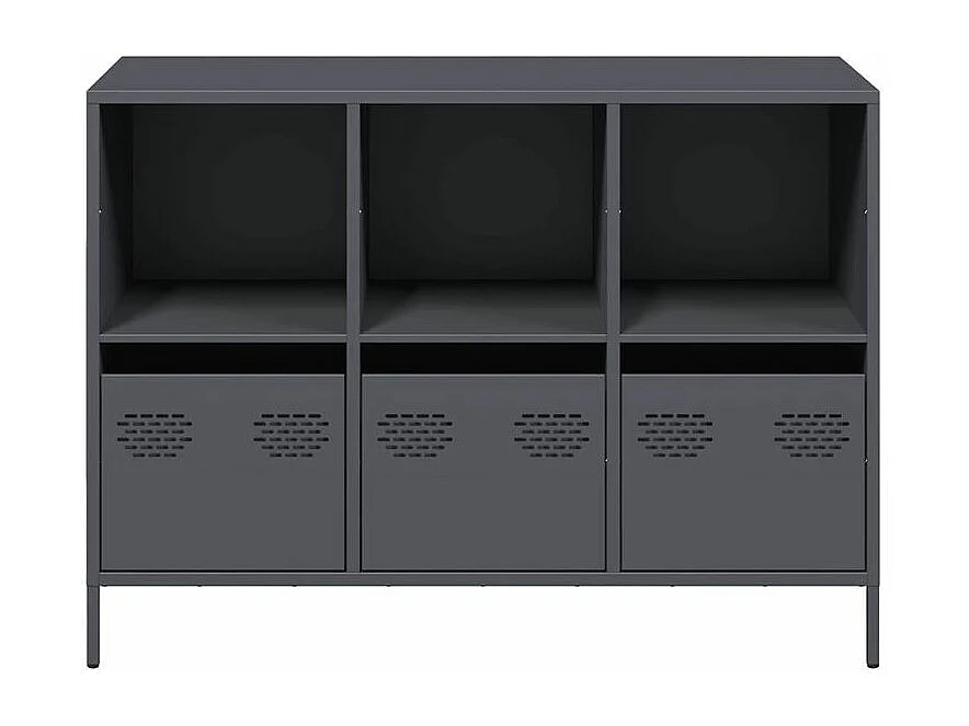 Buffet anthracite 101,5x39x73,5 acier laminé à froid