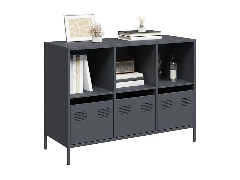 Buffet anthracite 101,5x39x73,5 acier laminé à froid