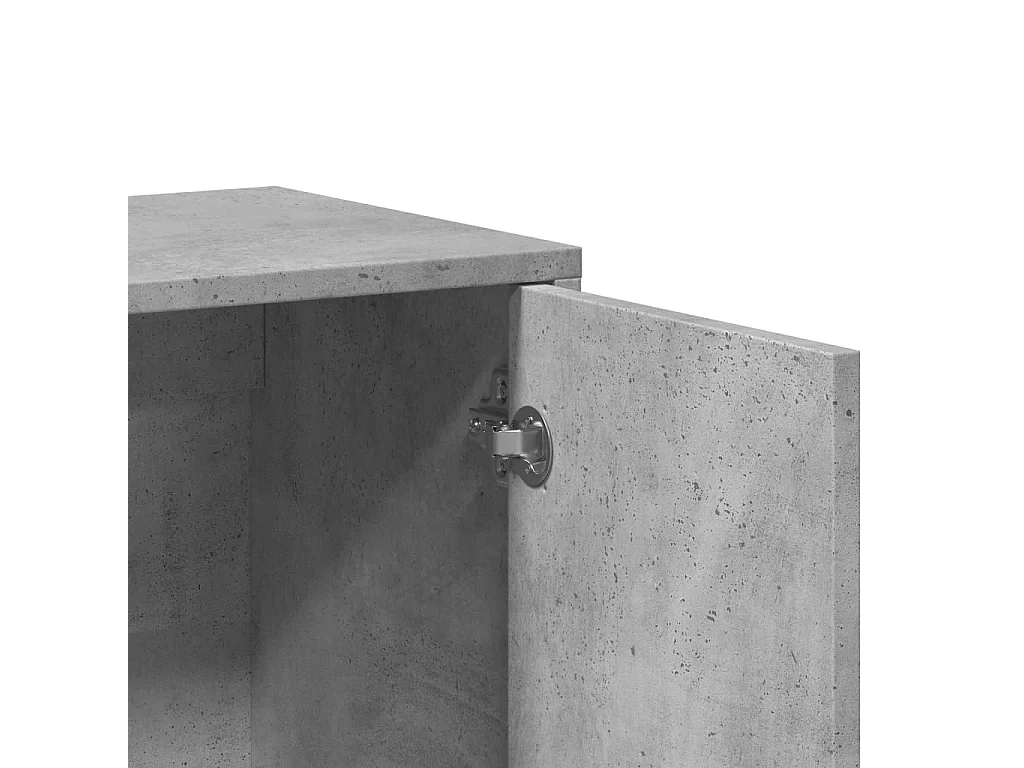 Buffet gris béton 60x31x70 bois d'ingénierie