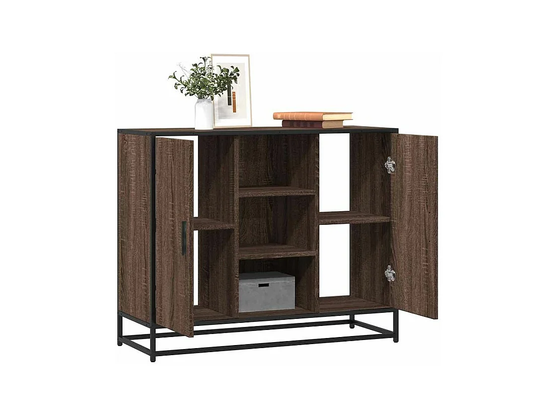 Buffet chêne marron 92x35x76 Bois d'ingénierie