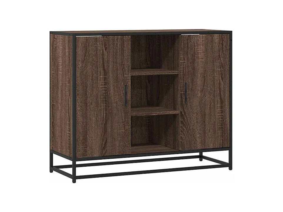 Buffet chêne marron 92x35x76 Bois d'ingénierie