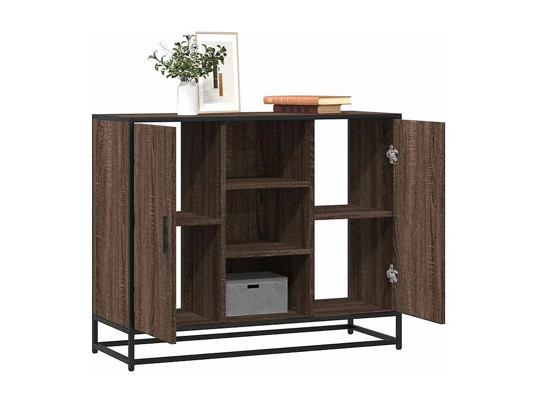Buffet chêne marron 92x35x76 Bois d'ingénierie