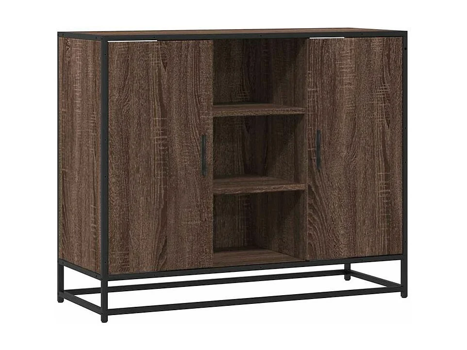 Buffet chêne marron 92x35x76 Bois d'ingénierie