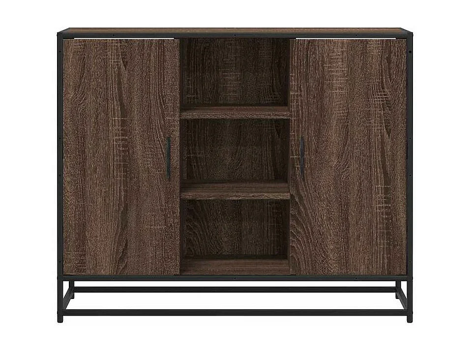 Buffet chêne marron 92x35x76 Bois d'ingénierie
