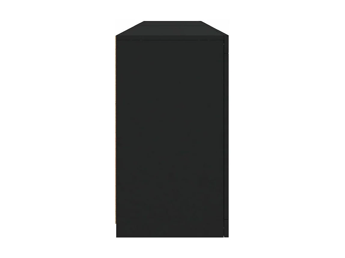 Buffet avec lumières LED noir 164x37x67