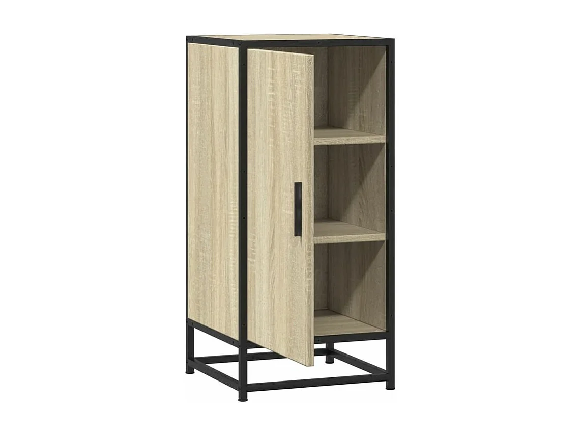 Buffet chêne sonoma 35,5x35x76 bois d'ingénierie et métal