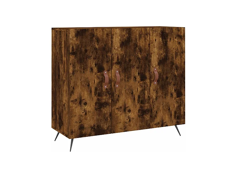 Buffet chêne fumé 90x34x80 bois d'ingénierie