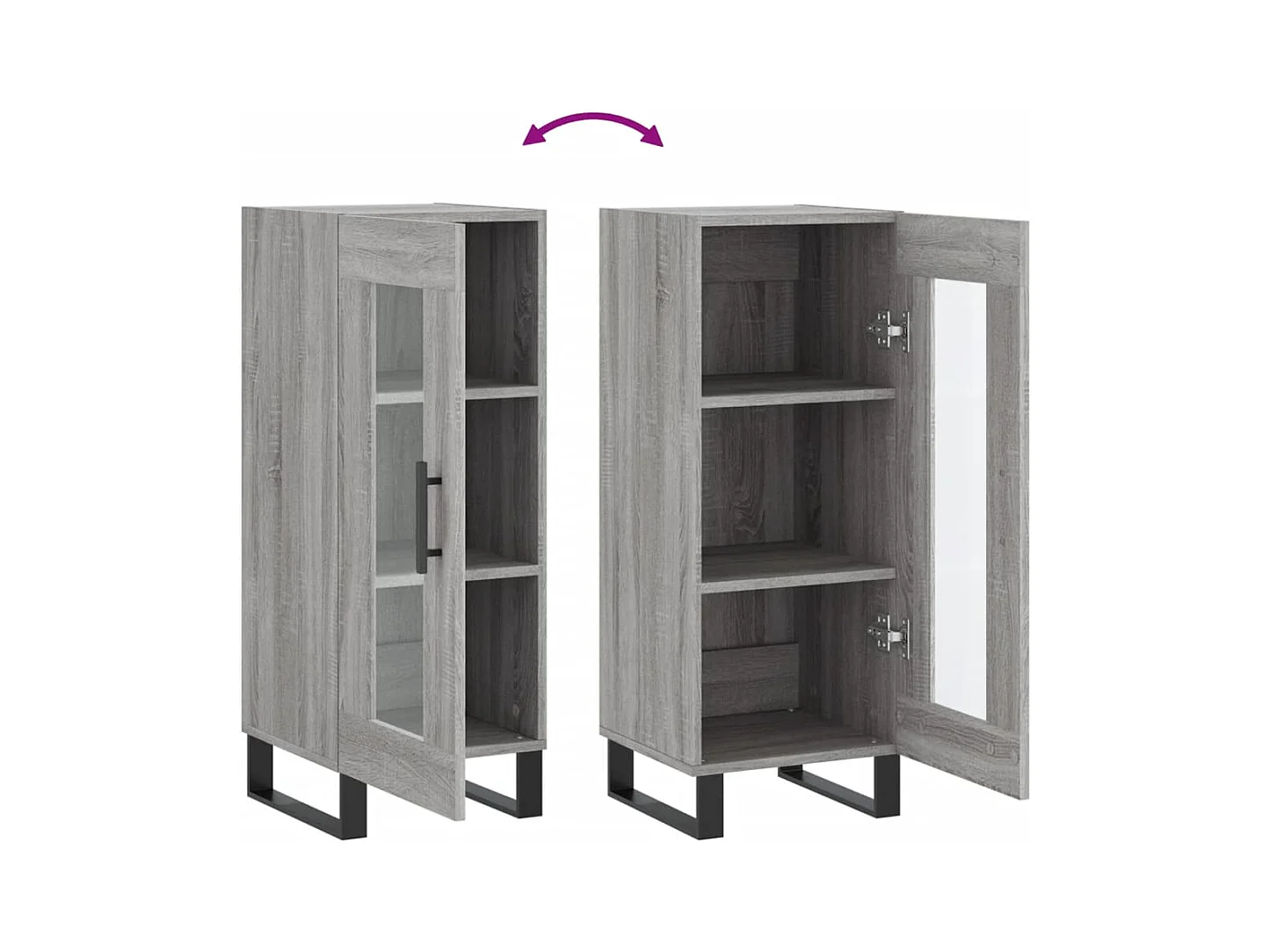Buffet Sonoma gris 34,5x34x90 Bois d'ingénierie