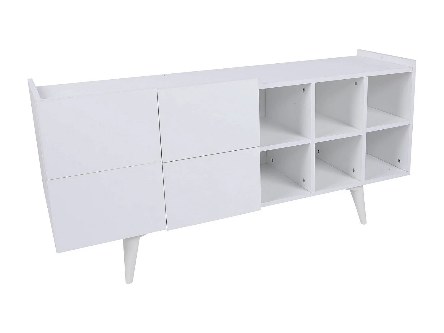 Aparador – 150cm x 42cm x 71cm – Branco – Painel de partículas com revestimento a melamina