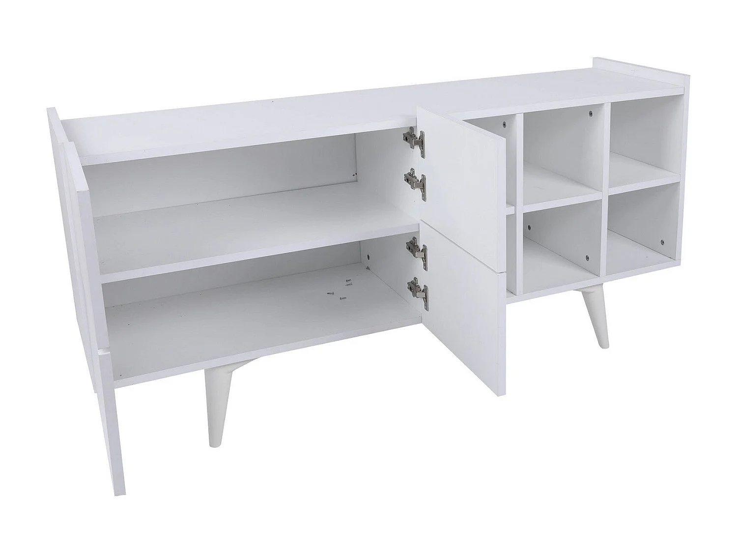 Aparador – 150cm x 42cm x 71cm – Branco – Painel de partículas com revestimento a melamina