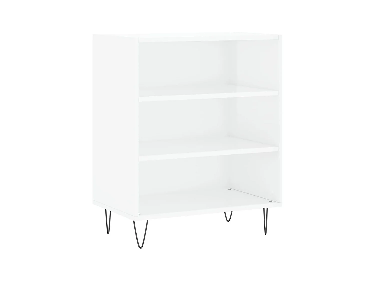 Buffet blanc brillant 57x35x70 bois d'ingénierie