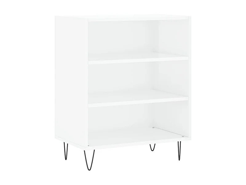 Buffet blanc brillant 57x35x70 bois d'ingénierie