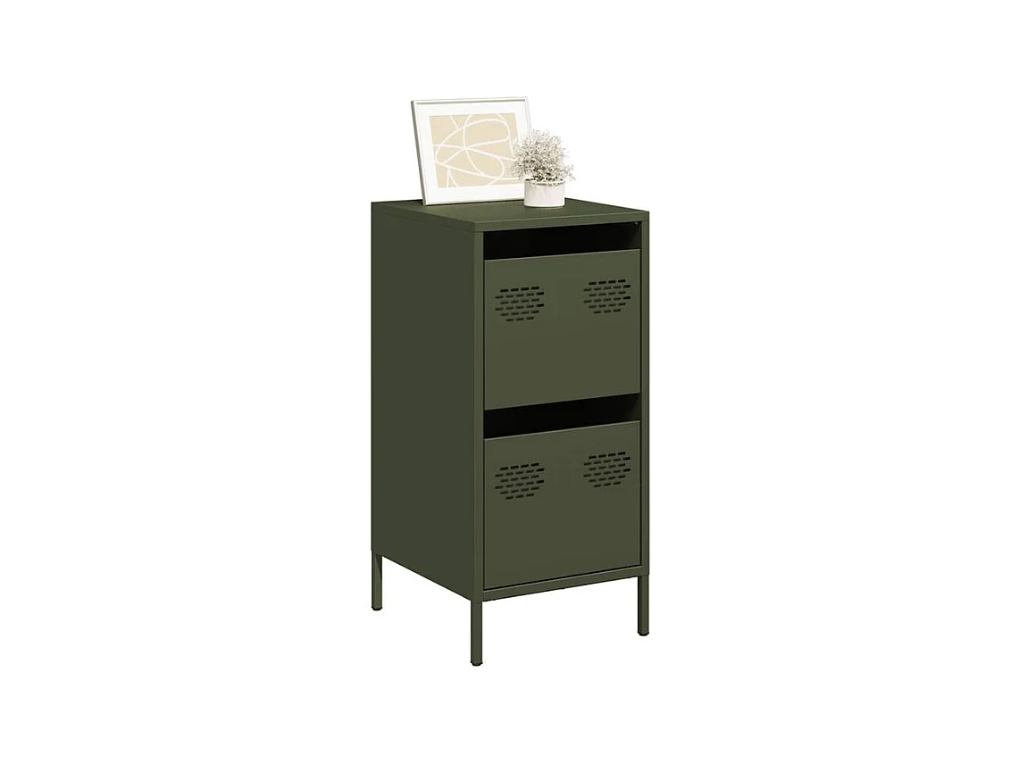 Buffet vert olive 35x39x73,5 acier laminé à froid