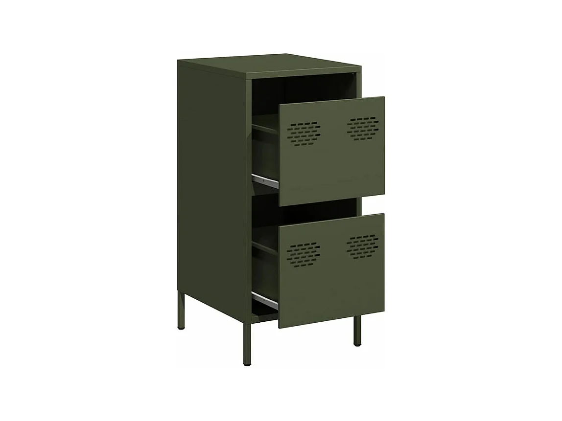 Buffet vert olive 35x39x73,5 acier laminé à froid