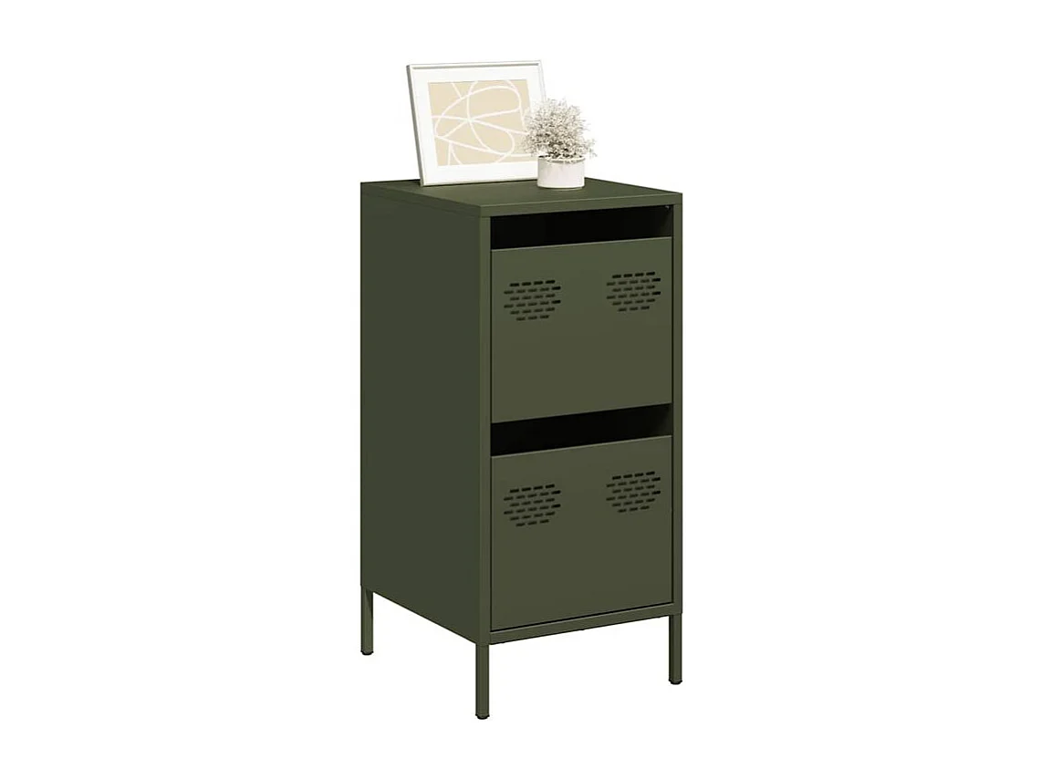 Buffet vert olive 35x39x73,5 acier laminé à froid