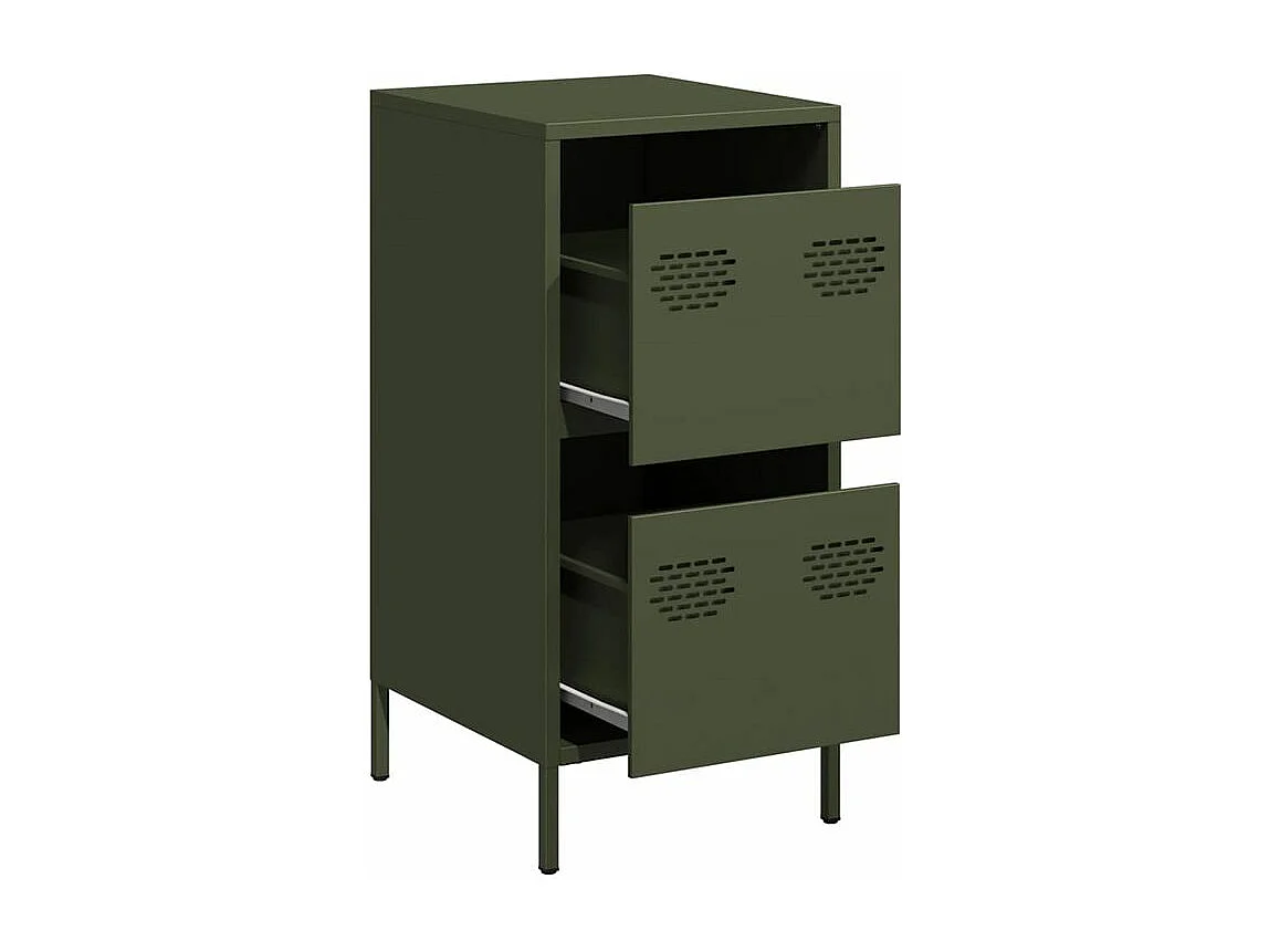 Buffet vert olive 35x39x73,5 acier laminé à froid