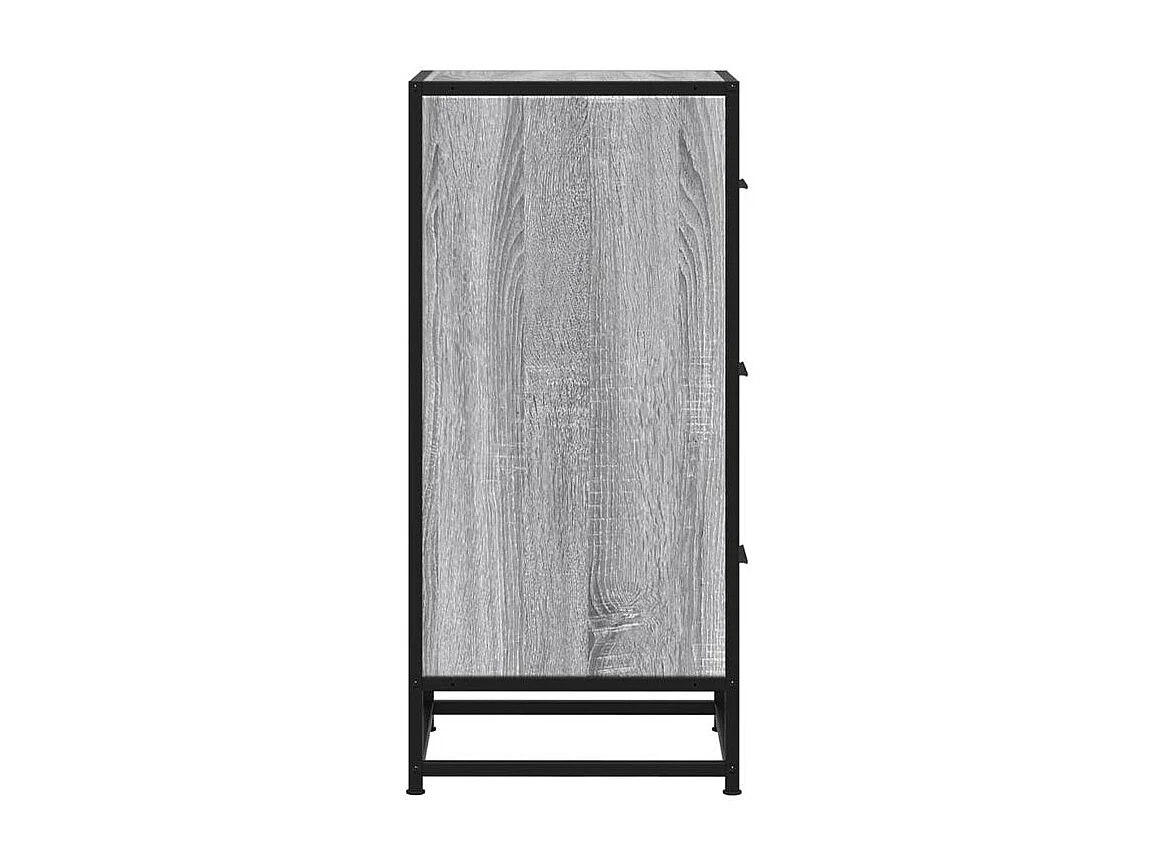 Buffet sonoma gris 35,5x35x76 bois d'ingénierie et métal