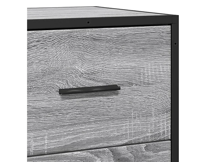 Buffet sonoma gris 35,5x35x76 bois d'ingénierie et métal