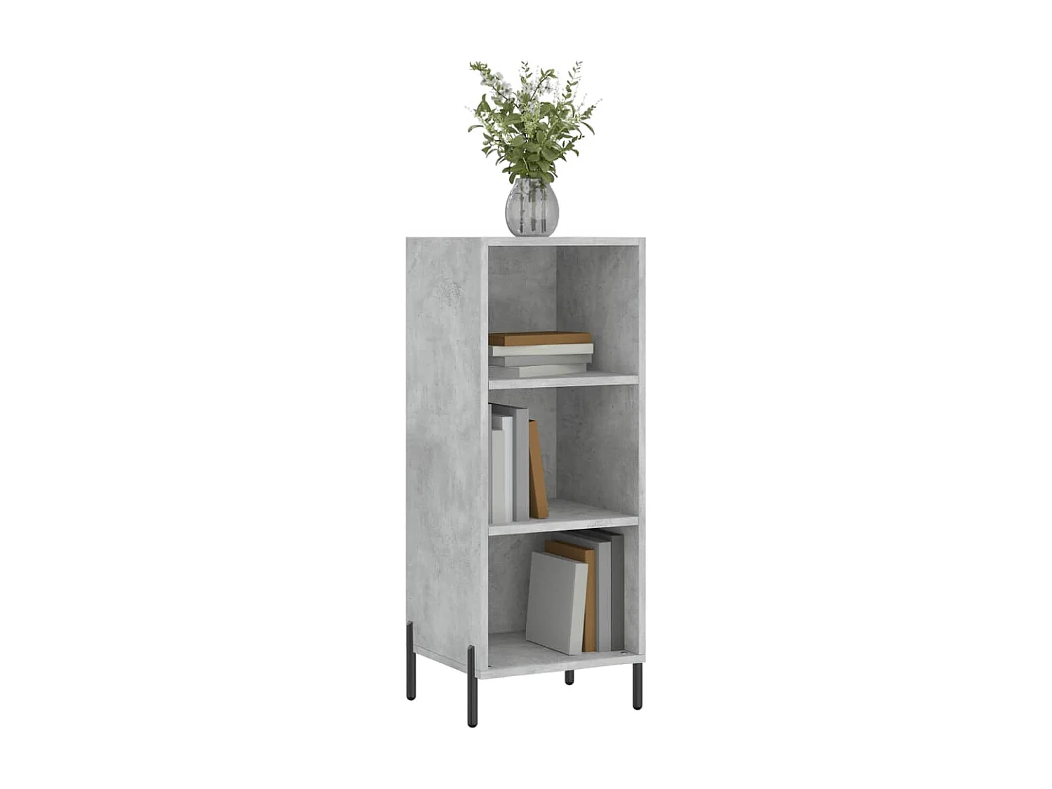 Buffet gris béton 34,5x32,5x90 bois d'ingénierie