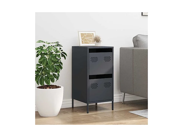 Buffet anthracite 35x39x73,5 acier laminé à froid