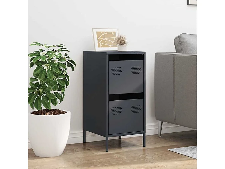 Buffet anthracite 35x39x73,5 acier laminé à froid