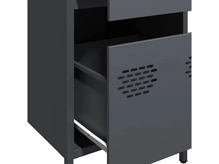 Buffet anthracite 35x39x73,5 acier laminé à froid