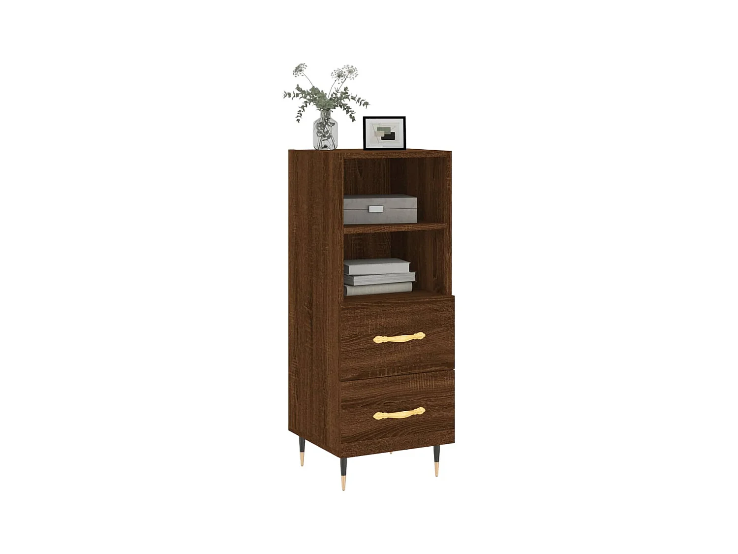 Buffet Chêne marron 34,5x34x90 Bois d'ingénierie