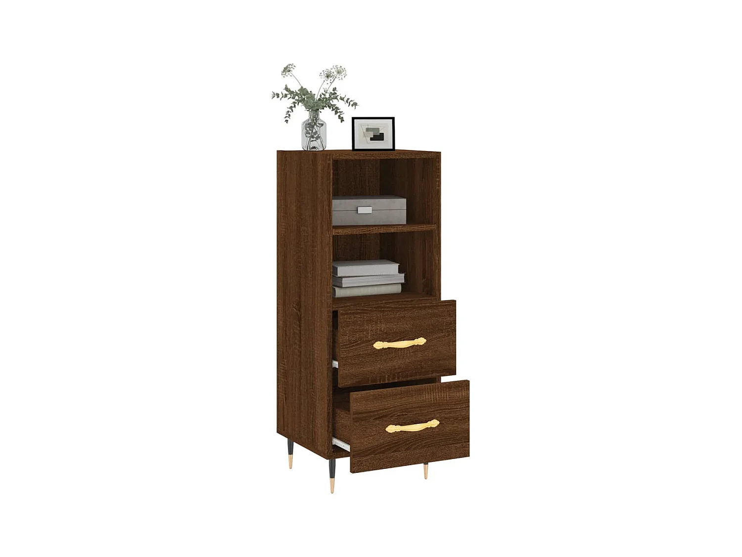 Buffet Chêne marron 34,5x34x90 Bois d'ingénierie