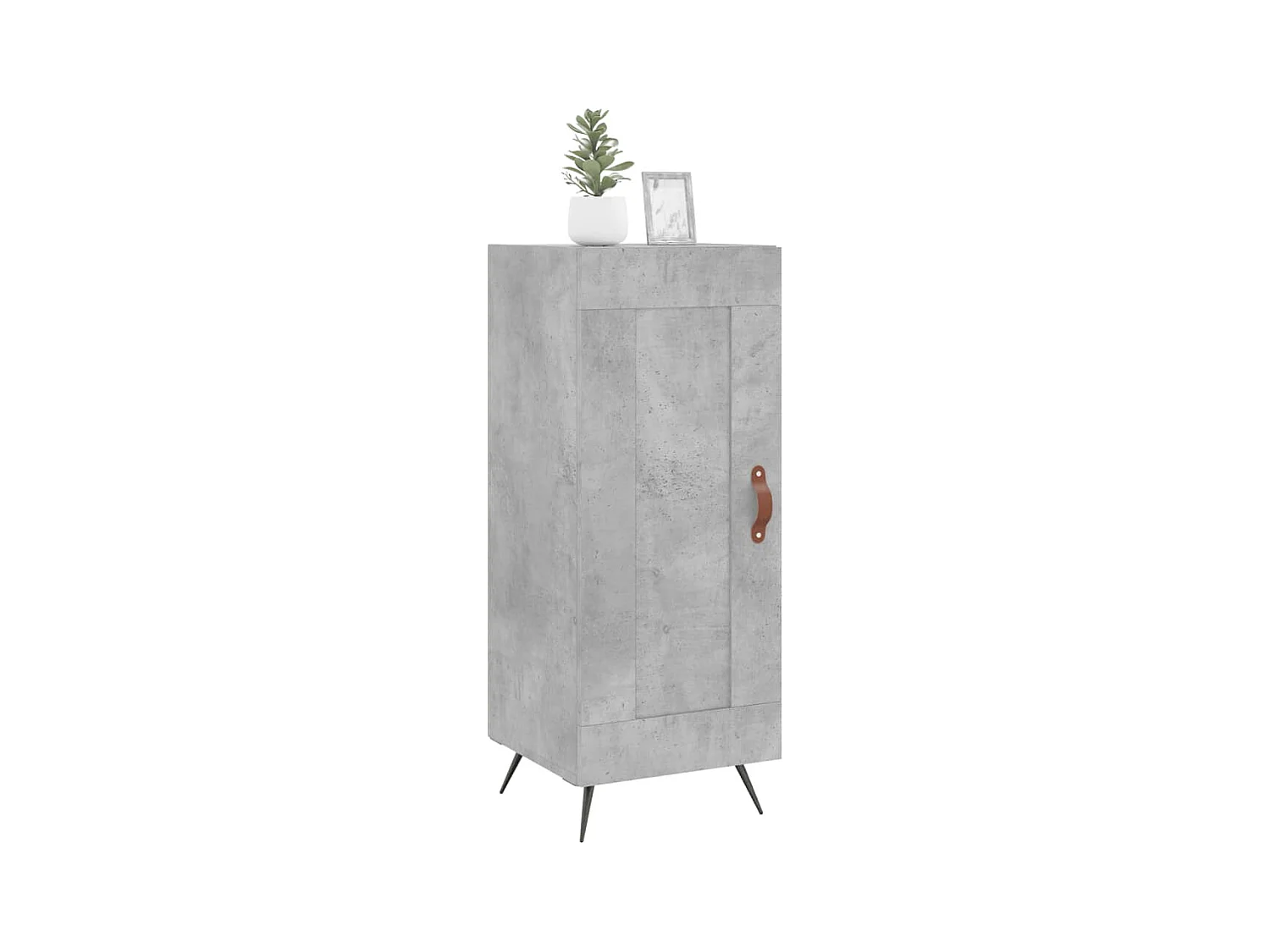 Buffet Gris béton 34,5x34x90 Bois d'ingénierie