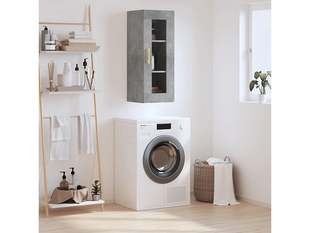 Armoire murale gris béton 34,5x34x90