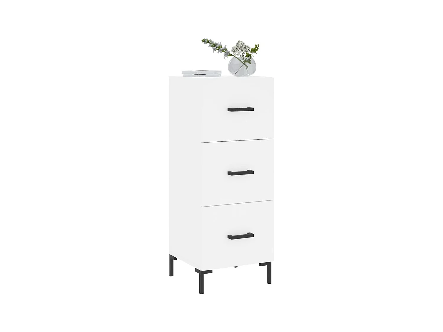 Buffet blanc 34,5x34x90 bois d'ingénierie