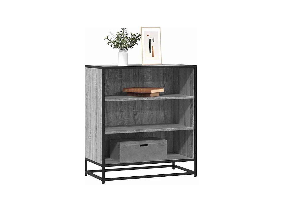 Buffet sonoma gris 68x35x76 bois d'ingénierie et métal