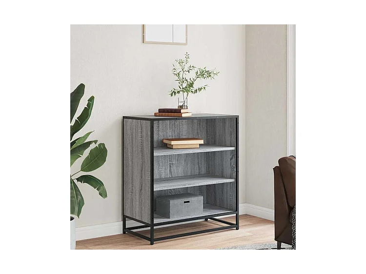 Buffet sonoma gris 68x35x76 bois d'ingénierie et métal