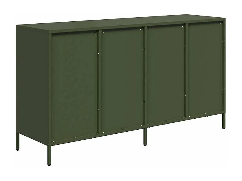 Buffet vert olive 135x39x73,5 acier laminé à froid