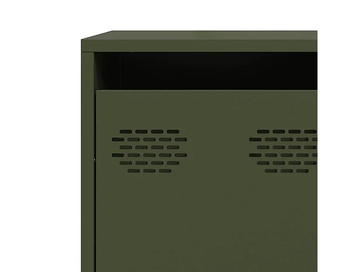 Buffet vert olive 135x39x73,5 acier laminé à froid