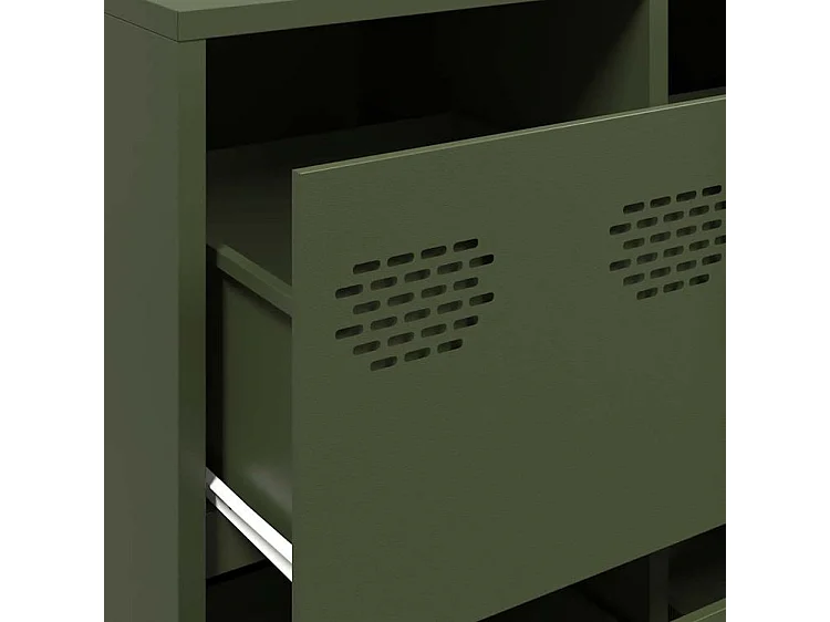 Buffet vert olive 135x39x73,5 acier laminé à froid