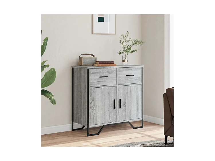 Buffet sonoma gris 79,5x35,5x74,5 bois d'ingénierie