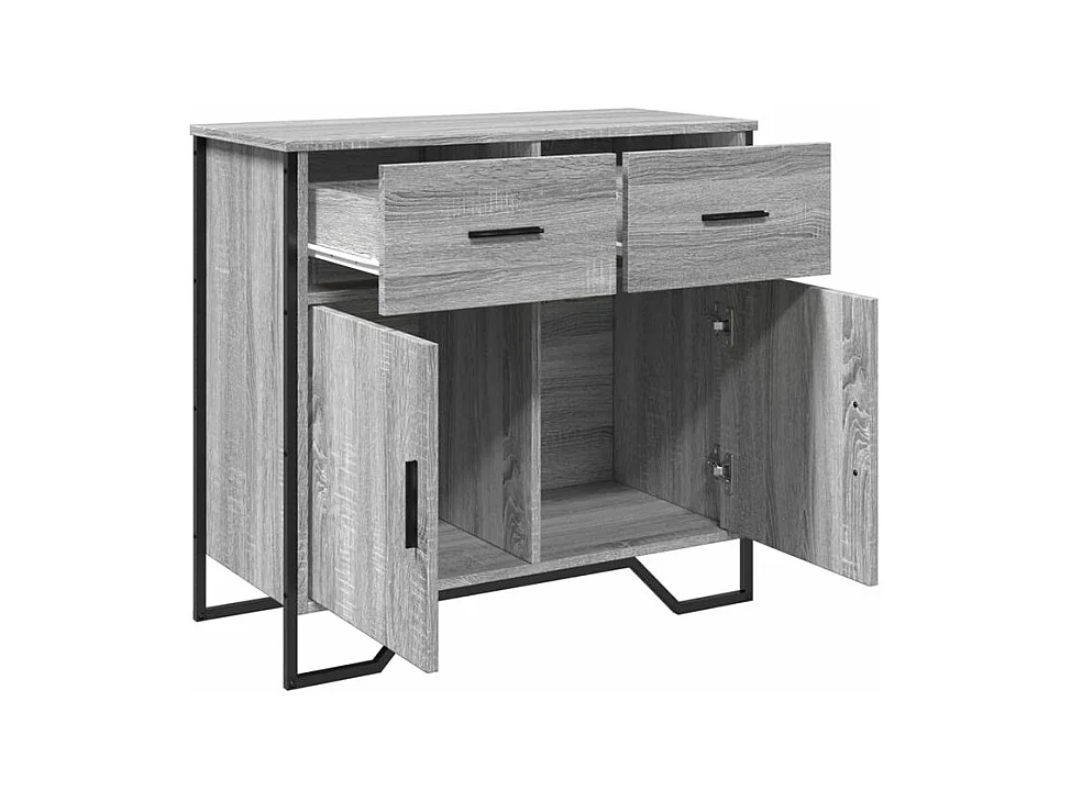 Buffet sonoma gris 79,5x35,5x74,5 bois d'ingénierie