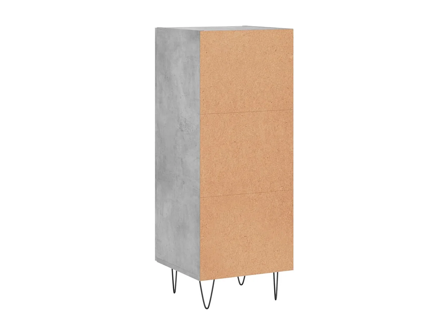 Buffet Gris béton 34,5x34x90 Bois d'ingénierie