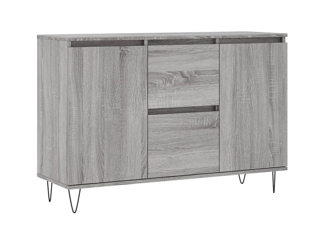 Buffet sonoma gris 104x35x70 bois d'ingénierie