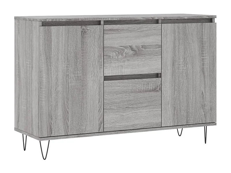 Buffet sonoma gris 104x35x70 bois d'ingénierie