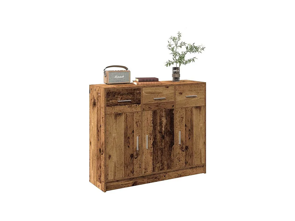 Buffet vieux bois 91x28x75 bois d'ingénierie