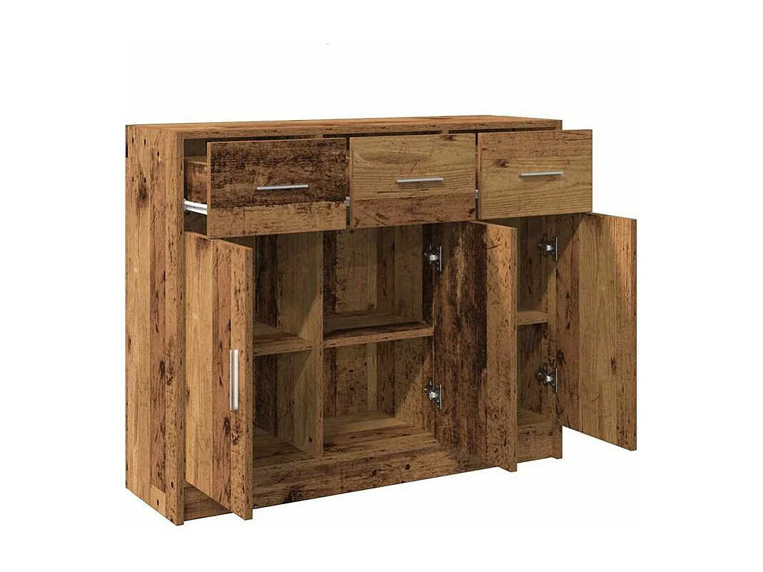 Buffet vieux bois 91x28x75 bois d'ingénierie