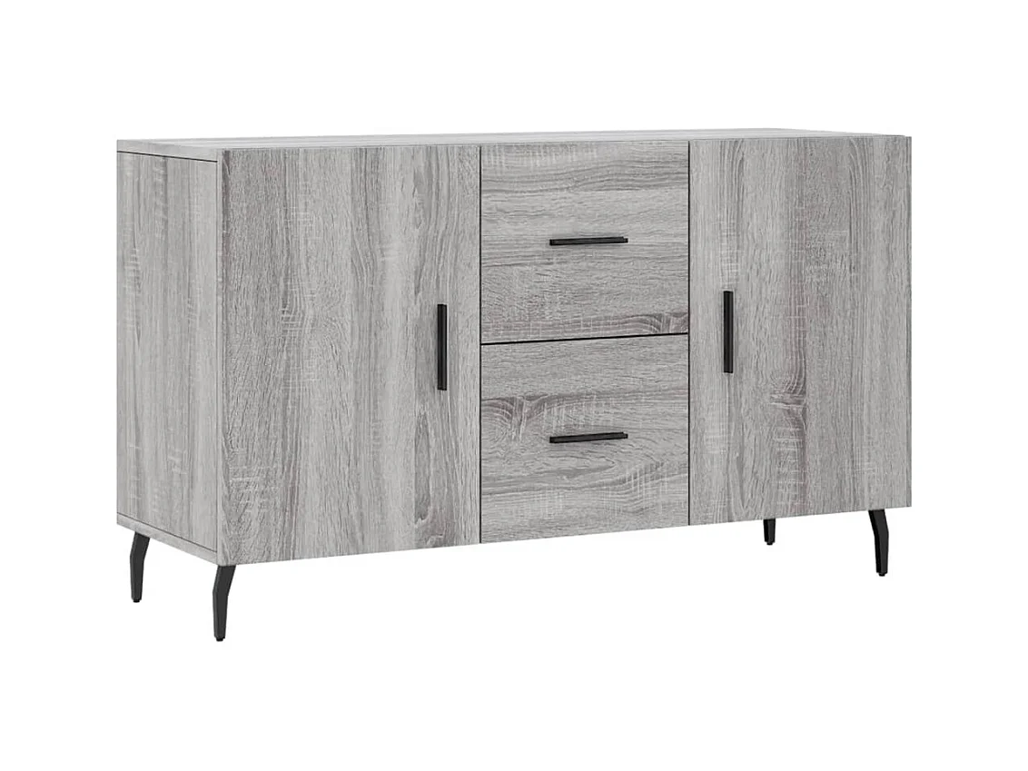 Buffet sonoma gris 100x36x60 bois d'ingénierie