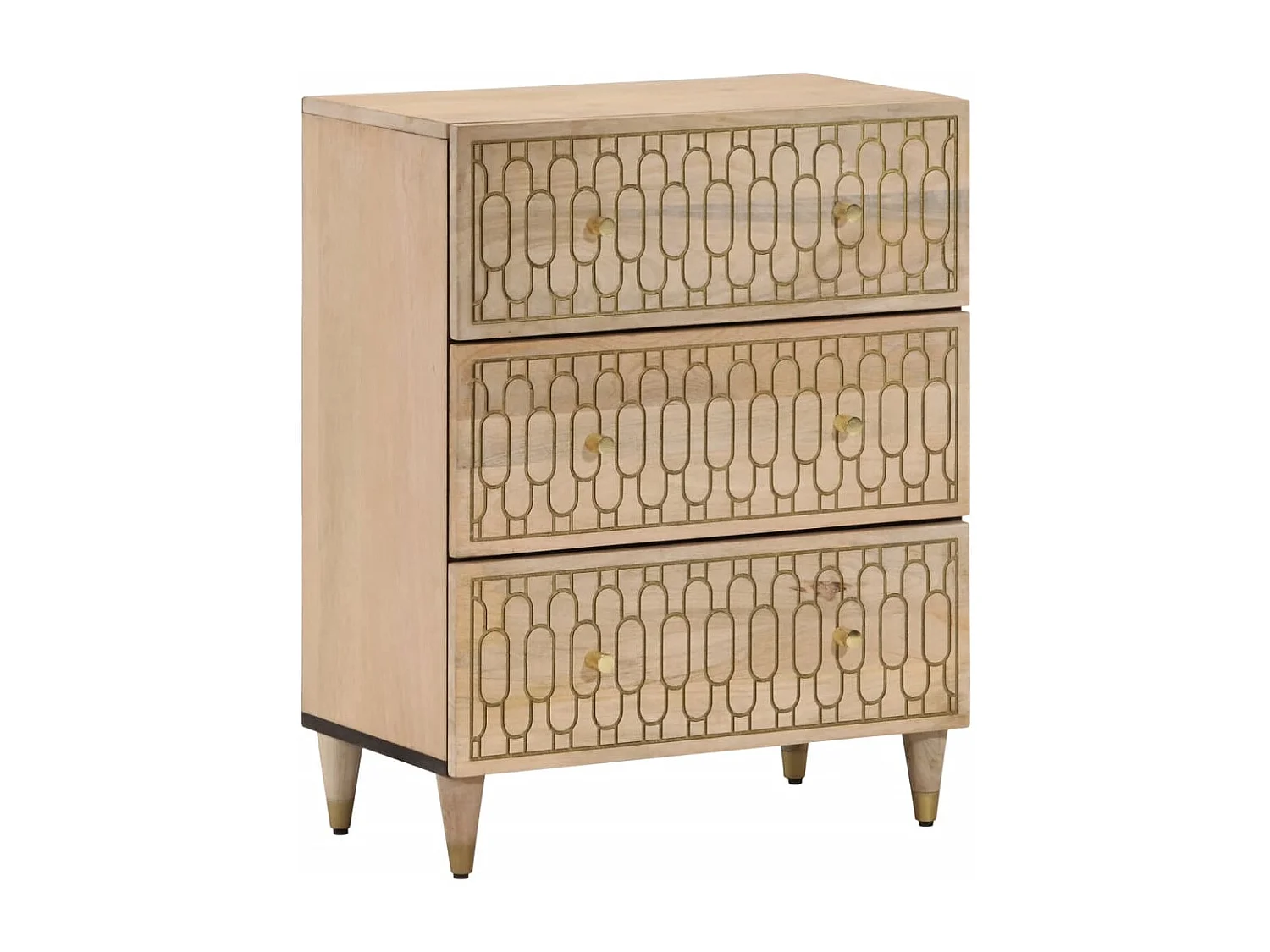 Armoires latérales 2 pcs 60x33x75 bois massif de manguier